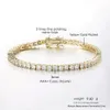 Bracelet de tennis en cristal glacé pour les femmes punk hiphop luxe aaa cubic zirconia mariage or couleurs chaîne de mains bijoux ohh118 240423