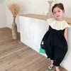 Enfants filles combinaison grosse pantalon de collier à volants mignon