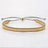 Bransoletki uroku C.Quan Chi Golden Miyuki Bejdia z koralikami Boho Braided Bangle Women Prezenty