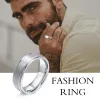 バンドvnox 6mmマット表面リング男性用、クラシックステンレス鋼の結婚指輪、ユニセックスベーシックプレーンテールリング