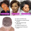 Wig Bob Bob Pixie Coup Wig Curly Human Hair Wigs for Women 13x1 Lace Front Transparent Wave Deep Lace Wig Percaute pré-tour de la cheveux 240408