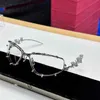 Designer zonnebril 2024GM Nieuwe bril met diamantvormige lenzen Instagram Celebrity Internet Celebrity Street Foto dezelfde grote frame glazen frame