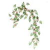 Decorative Flowers 1.7m Fake Rose Vine Garland Plant Artificial Flower Hanging Ivy Home El Wedding Party Garden Decor