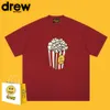 Drewmango Co marca Drew Sleeves Short Sorming Face camiseta Pure Cotton High Street