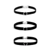 Halsband koreanska mode svart läder sammet choker halsband punk gotiska smycken chockers vintage goth halsband för kvinnliga gåvor collier