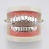 18k electroplated top 8 bottom 6 smooth hip-hop braces unisex Grills vampire denture set