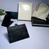 Fashion Designer ID Clip Original Men's and Women's Wallet Credit Card Holder Pocket Mini Wallets Top Quality Card Clip Purse Cowhide Original Box Gift Handbag