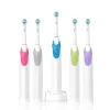 Brosse à dents s'efforçant les cheveux doux adultes brosse à dents électrique rotatif charge sans fil de tête rond compatible oralb brosse à dents