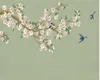 Papel de Parde Custom moderne handbemalte Kirschblüten europäische Blume Pastoral Retro Wallappers