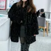 Jackets femininos Autumn Women Women Black Faux Fel Teddy Outerwearwear Feminino Overcoat Jacket