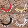 Halsketten natürliche Meereskuhrie -Schalen -Seilkette Choker Halskette Bohemian Frauen Muscheln Halsketten Sommer Schmuck Mädchen Freundschaft Geschenke