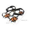 Skatter 10 Ståltänder Antiskid Snöklättring Crampons skor Cleats Overshoes Anti Slip Ice Grippers Shoes Claws