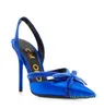 2024 Donne con tacchi alti puntati di punta rossa nera slingback pump party wedding eu35-43