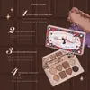 Flower Knows Chocolate 8 Colour Eyeshadow Palette Shimmer Matte Chameleon Pressed Glitter Long Lasting Eye Shadow Maquillage 240415