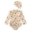 Bambini da bagno estivo per bambini in bikini set da un pezzo di marca per bambini Bellissima toddler floreale Sumping Suit Sweach Swimsuit 240409