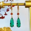 Charm 2023 Mode elegante Kristallohrringe für Frauen Hayao Miyazaki Heuls Moving Castle Ohrringe rote Perlen Weihnachtsschmuck Geschenk Y240423