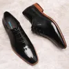 Chaussures habillées en cuir breveté pour hommes