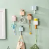 Hooks Cute Cartoon Animal Hook Self Adhesive Dormitory Bedroom Door Hanger Key Umbrella Towel Cap Coat Rack Wall Decoration