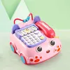 ChildrenS Simulated Telephone Landline Toy Baby Early Education Music Story Cable Phone Car Kids Fun Learning Props 240422