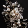 Cabeças de cabeça moda pérolas de petróleo de pereiras de cabelo de cabelo clipes de cristal para mulheres acessórios de joias de festas de casamento