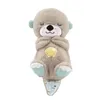 Lumière en peluche - Toys Up Respihing Bear Baby Otter P Doll Touet mignon compagnon apaisant pour laisser tomber les cadeaux de livraison Animaux en peluche Dhrkn