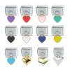STRANDS FASOM RAAMLOSS STAAL ROSE DAISSE SHELL Key Heart Hanger Italiaanse kralen passen 9 mm bedelarmband sieraden DIY maken Verjaardagscadeau