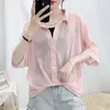 Blusas para mujeres Camisa de cuello de chifón de verano