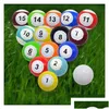 Favor de festa Favor Favor de 3 polegadas Bola inflável de futebol de Snook 16 peças Billiard Snooker Football para Snookball Game ao ar livre Dh94 Dhjog