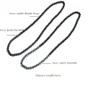 Colares de 8 mm de olho de tigre preto onyx miçangas colar de colar de gabarma de moda masculino jóias de colar longas 70cm