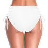 Swim Wear Women Vintage Low Waist Bikini Bottom Swim Pant Briefs Beachwear Brazilian Bikini Bottom Side Tie Swim Pants 240423