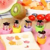 Mini Vegetable Fruit Shape Cutters Set for Kids Children DIY Cute Cookie Biscuits Cutter Animal Food Stamps Mold