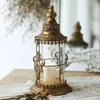 Candele per candele Lantern Glass Candlestick Iron Portante Metal Vintage Porta di Natale Lampada Courtyard Decorazione del matrimonio C6H