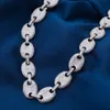 Hip-Pop Youth Force Jewelry 22K White Chunky Gold Cuban Chain Halsband