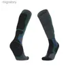 Herrstrumpor Mens Merino Wool Professional Ski Socks Long Thick Svamp Varm knä Hög utomhussportskidåkning Vandring 506 YQ240423