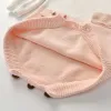 Één-stuks 024m pasgeboren baby kinderen babymeisjes gebreide romper lange mouw patchwork jumpsuits herfst winterkleding