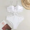 Swim Wear 2023 Push Up Maignoir One Piece Sexy Monokini Solid Swwear Women Bathers Bathing Baignage Suite de natation Feme Summer Beachwear 240423