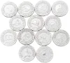 Väskor 13 datorer Engelska bröllop Arrae Unity Coins Set With Book Box Wedding Arras de Boda Cristiana Wedding Ceremony Par Bride Gift