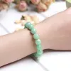 Strands JD Piedra natural Myanmar Green Jade Bracelets Mujeres Redondeas de calcedería Buda Bead Yoga Bangles Energy Healing Jewelry Regalo