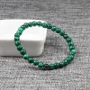 Strands Klassiker 6 mm Malachitsteinarmband Natural Perle Elastic Handmade Charme Schmuck für Frauen Männer grüne Armbänder Armreifen Heilung Heilung