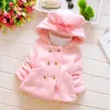 Mounds 2022 Automne hiver bébé fille parka dessin animé Hooded chaud Plus Velvet Girls Girls Snow Wear Girls Girls Swear Swear Coat Tenues