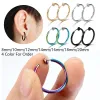 Earrings 2 PCS Punk Goth Earrings Titanium Retractable Earrings for Women Septum Clip on Body Nose Lip Ear Fake Piercing Rings Stud