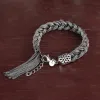 Bracelets Bocai S Sterling Sier Bracelets for Men Women 2023 New Fashion Hand Woven 10mm Twist Weavenchain Argentum Punk Jewelry