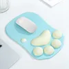 Cuscinetti per mouse polso riposo 3d grazioso gatto pavone mouse mouse morbido silicone memory foam polso cuscinetto kawaii cuscinetto per laptop per laptop pad pad officine forniture y240423