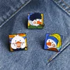 Animali divertenti di pittura ad olio Animel Pin Film di anime carini giochi giochi forti per spille da battuta per cappello da zaino con pittura