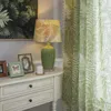 Занавеска для припечатки листьев элегантная рисунка кисточка для спальни комнаты столовая устойчивая стильная обработка окон