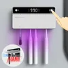 UV Toothbrush Holder Rechargeable Fast Drying Toothbrush Razor Storage Sterilizer With LED Display Bathroom Accessories 240419