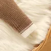 Schichten Patpat Schichten Pullover Baby Jungen Mädchen Kleidung 3d Katzendekor Longsleeve Button Up Strick -Strickjacke Winterjacke für Kinder