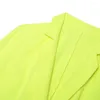 Abiti da donna West Slim Body V-Neck Belt Irregular Personality Personalità Autunno Blazer verde fluorescente Marynarka Damska