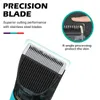 VGR Hair Trimmer Cordless Clippers Waterproof Cutting Machine Justerbar Clipper Transparent för män V695 240411