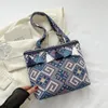 3st Stuff Sacks Women Canvas National Brodery stor kapacitet Cross Shoulder Bag med Tassel Mix Color